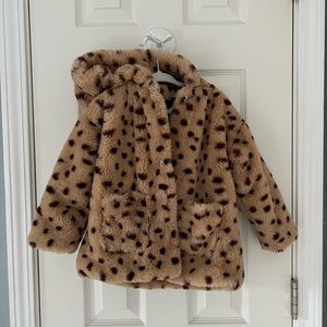 Zara Cheetah Faux Fur Coat
